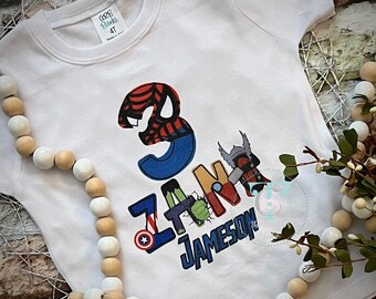 Superhero Shirt, Hero Shirt, Name Alphabet, Marvel Inspired Shirt, Toddler Boys Shirt, Toddler Girls TShirt