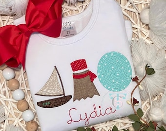 Island Girl Personalized Shirt, Moana monogrammed shirt, Island Girl tee, Birthday Shirt, Moana Shirt for Girls, Embroidered Childrens