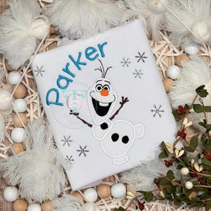 Snowman Inspired Shirt - Ice Inspired Custom Shirt, Embroidered Birthday T-Shirt, Applique T-Shirt, Personalized T-Shirt