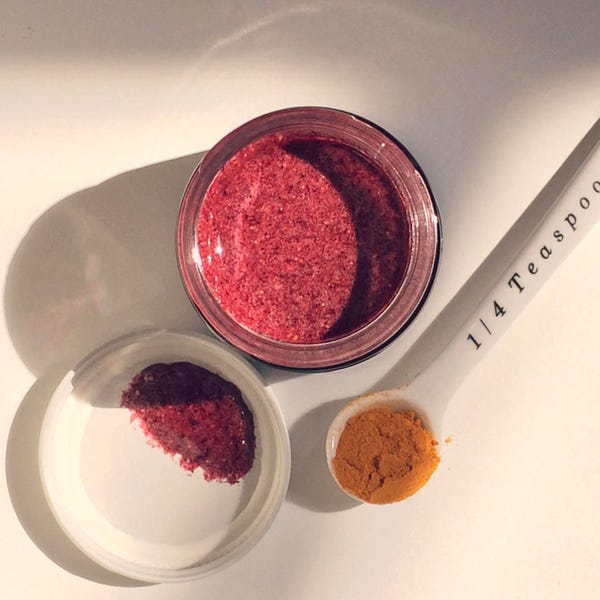 HIBISCUS + TURMERIC Honey Scrub. Organic. Brightening. Detoxifying. Face and Body Exfoliant. Cleanser. Mask.