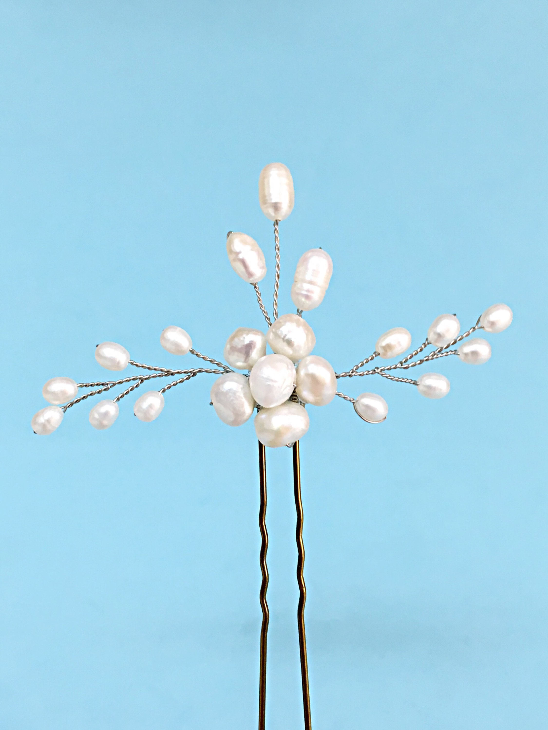 Bridal hair pin wedding hair pins pearl hair pin bridal Etsy