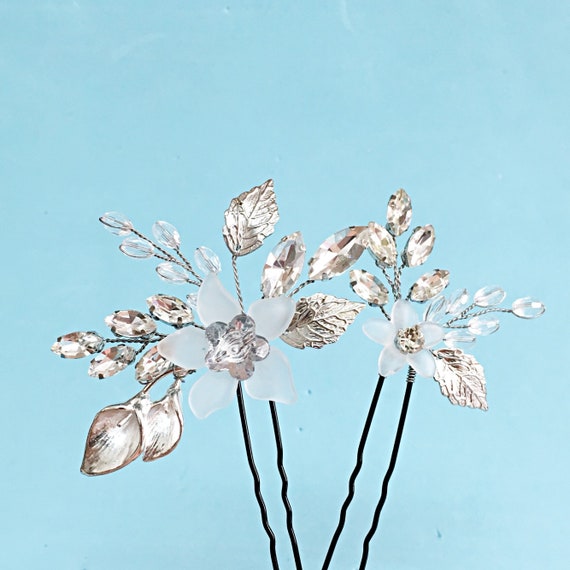 Wedding Hair Pins Crystal Hair Pins Wedding Hair Accessories Etsy