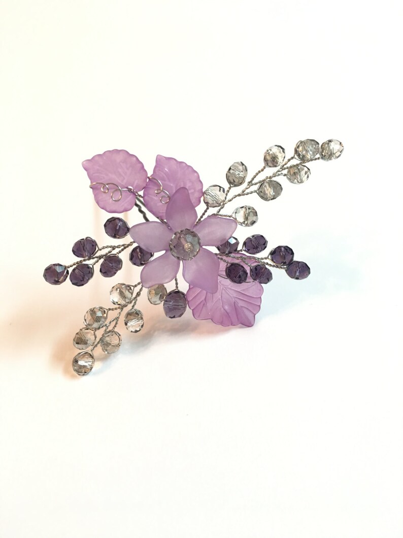 Purple Hair Pin Bridal Wedding Hair Piece wedding hair Etsy
