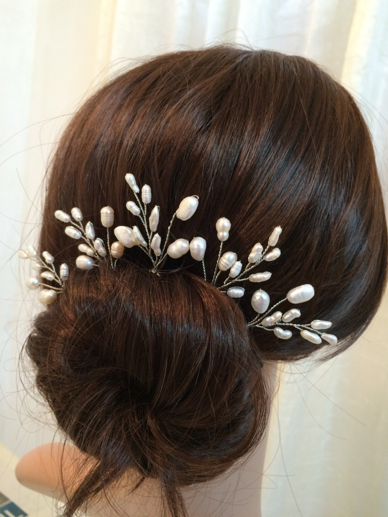 Bridal hair accessories wedding hair pins pearl hair Etsy