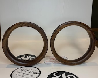 Black Walnut Double Flare Wood Eyelet Tunnels Made to Order