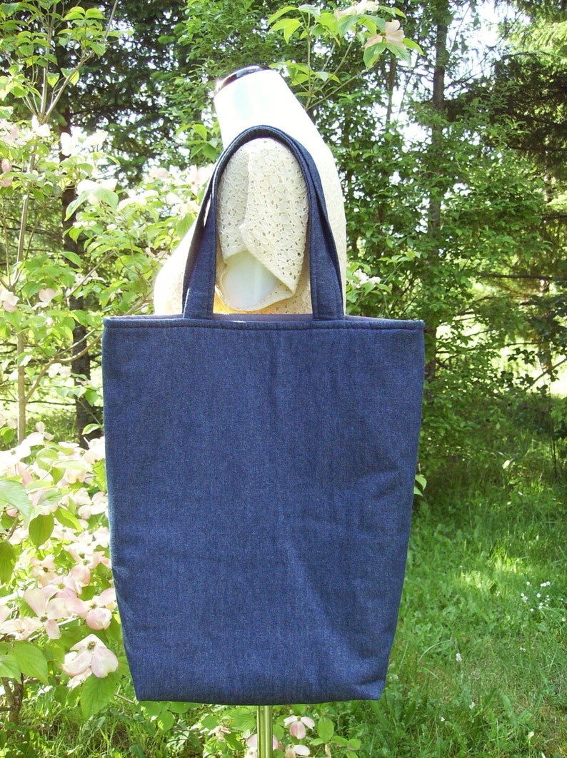 Yellow Butterfly Tote Bag Large Tote Bag Denim Tote Bag Large CraftMarketBook Tote Bag