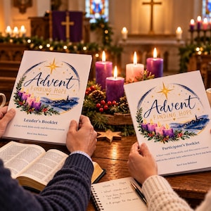 Corso di studio biblico per l'Avvento in formato PDF / Studio di gruppo di 4 settimane "Trovare la speranza" / Guida per i partecipanti / Risorsa stampabile per la chiesa