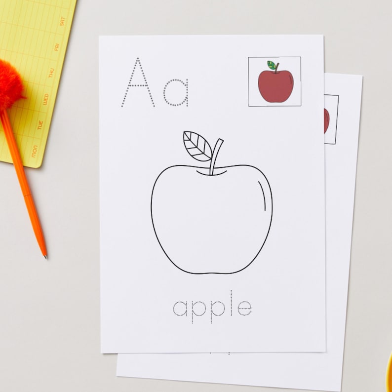Trace Abc R Alphabet Tracing & Coloring Book for Preschool, Printable PDF (digital ...