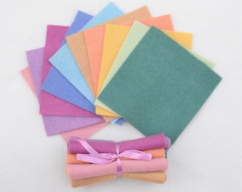 Earthy Pastel 100% Wool Felt 10 pack