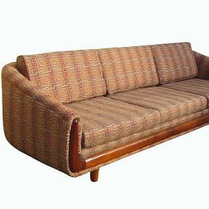 designer Adrian Pearsall 1960s Craft Associates cloud vintage sofa couch davenport long mid century mid-century modern living room image 2