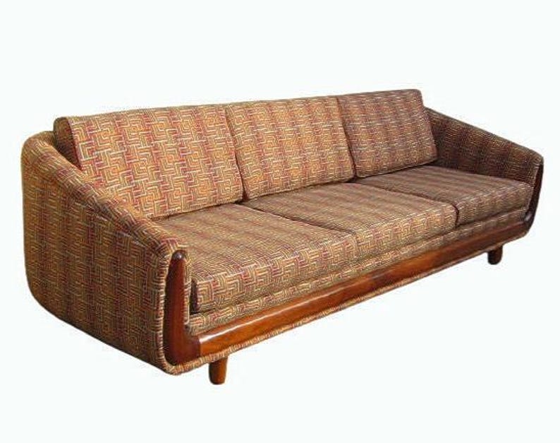 designer Adrian Pearsall 1960s Craft Associates cloud vintage sofa couch davenport long mid century mid-century modern living room image 2