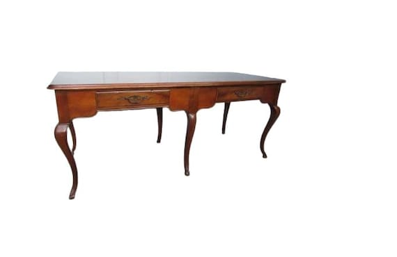 Baker Furniture 1980'S Desk Table colonial federal early american english antique french country provincial vintage cherry