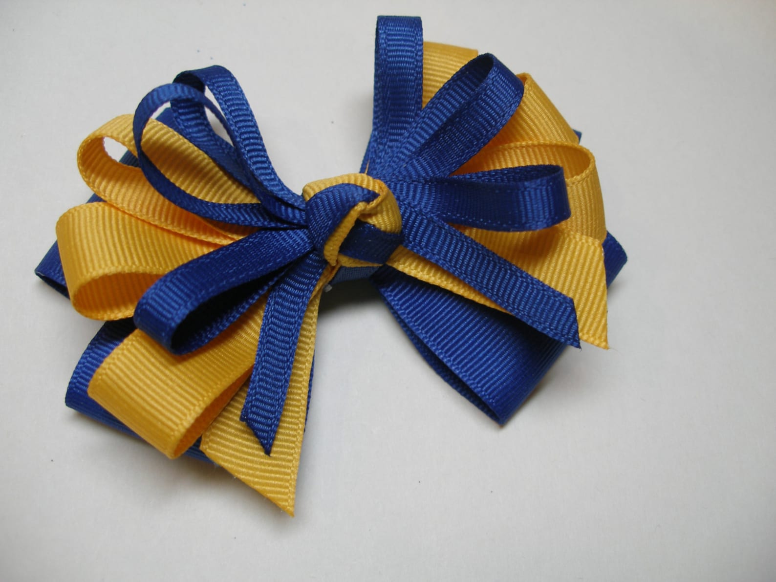 Yellow and Blue Hair Bow Set - wide 4