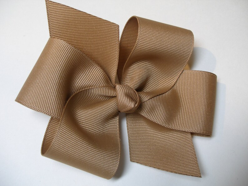Antique Mauve Pink Hair Bow 5 inch Simple Traditional Basic Classic Style Toddler Girl