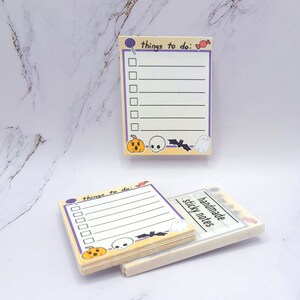Trick or Treat handmade memo pad and sticky notes 48 sheets Checklist sticky