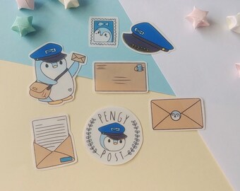 Pengy Post Sticker Flakes - Pack of 7