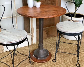 industrial dining room set farmhouse industrial bistro table small round accent dining upcycled furniture dining table etsy industrial dining room set farmhouse industrial bistro table small round accent dining upcycled furniture dining table etsy