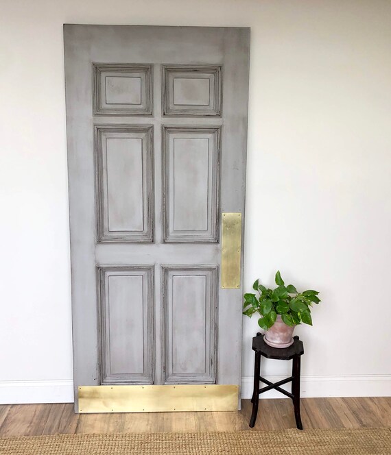 Gray Wooden Door Industrial Chic