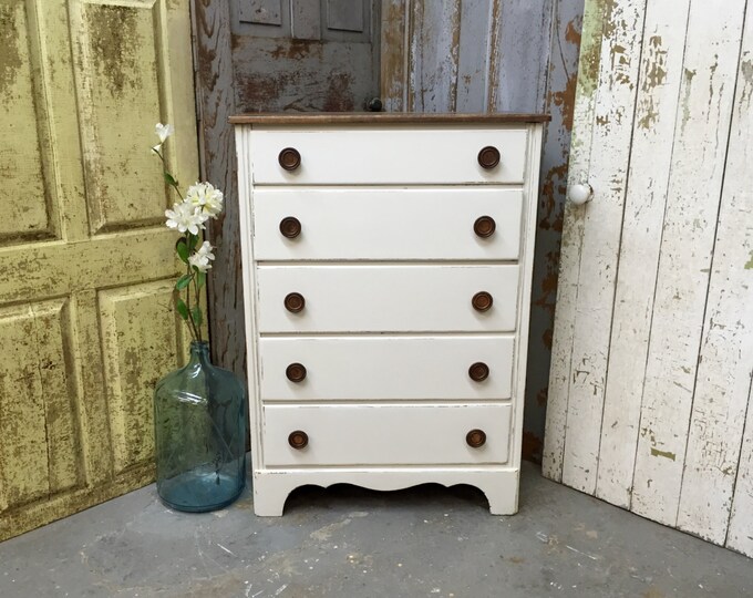 Small White Dresser, Wooden Dresser, Tall Chest of Drawers Etsy