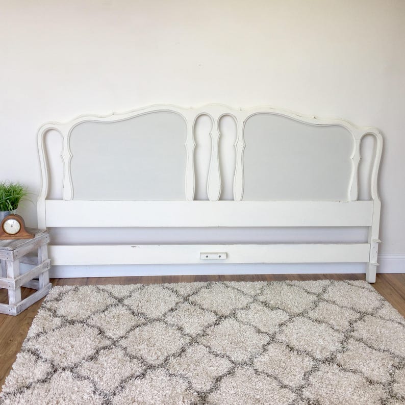 White Shabby Chic King Size Headboard Image 0