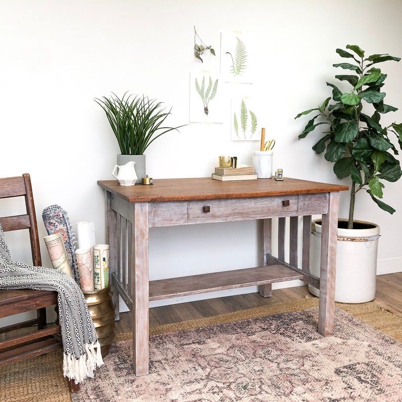 Foyer Table or Writing Desk Mission Style Entry Table Etsy