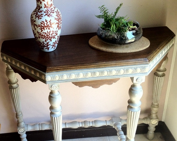 Half Moon Accent End Table for Entrance or Hallway Etsy