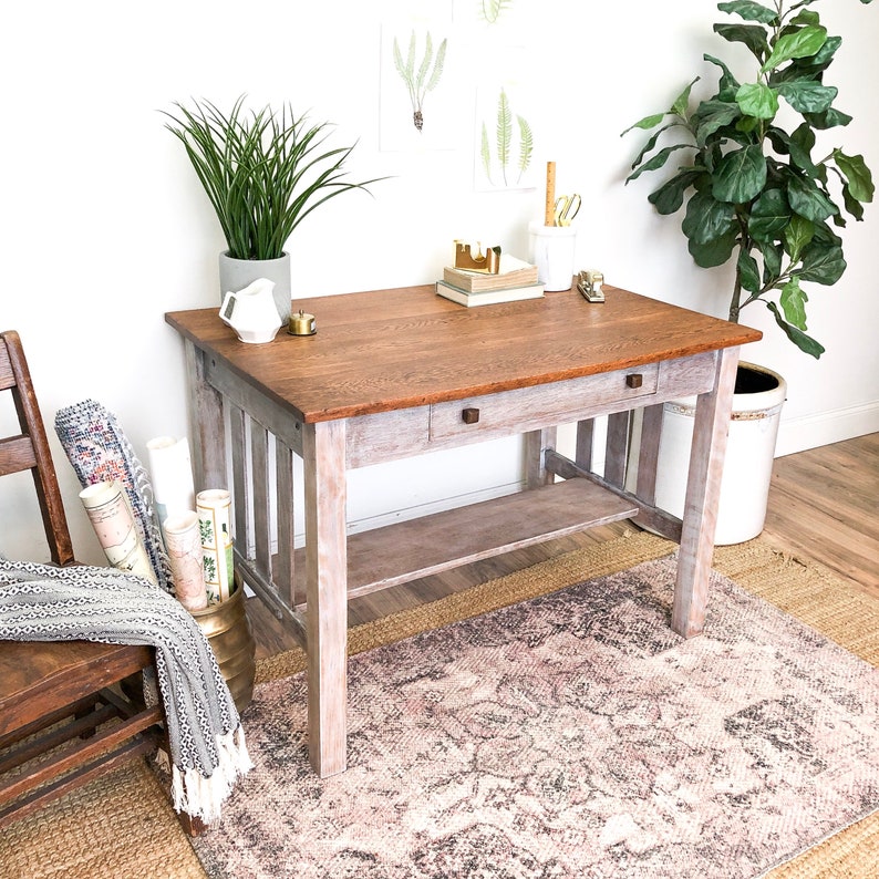 Foyer Table or Writing Desk Mission Style Entry Table Etsy