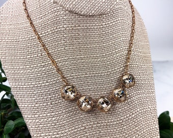 Rose Gold Necklace - Swarovski Crystal Jewelry