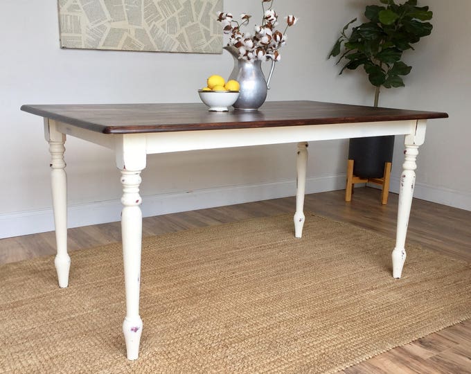 Distressed Kitchen Table Small White Dining Table Country Cottage