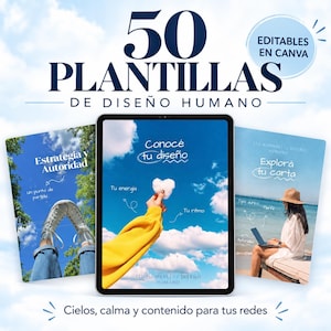 50 Human Design Templates for Instagram | Editable in Canva, Blue Aesthetic