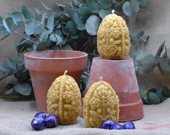Beeswax Candle - Faberge Easter egg, ~35hrs+ burn time