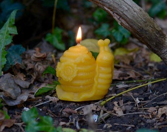 Beeswax Snail Candle