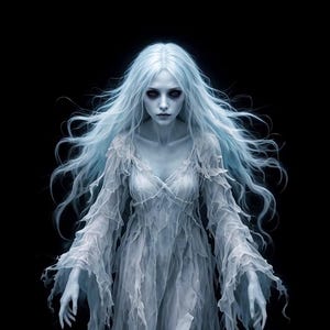 Wailing Banshee Halloween Projection Video, Screaming Ghost Woman Jump Scare, Window Projector Loop, Scary Halloween Decor, HD Download Bild 2