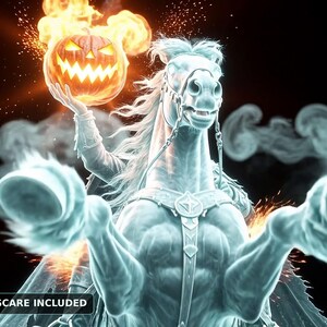 Headless Horseman Halloween Window Projection Video, Instant Download, Last Minute Halloween Decor, Seamless Projector Loop + 7 Bonus Clips image 5