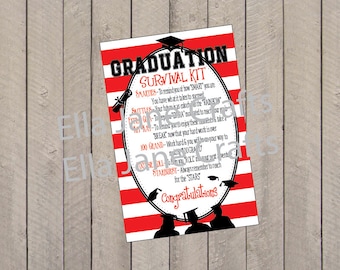 Kits de supervivencia de graduación- Regalos de graduación, kits de posgrado- Archivo PDF Descarga instantánea del kit de supervivencia