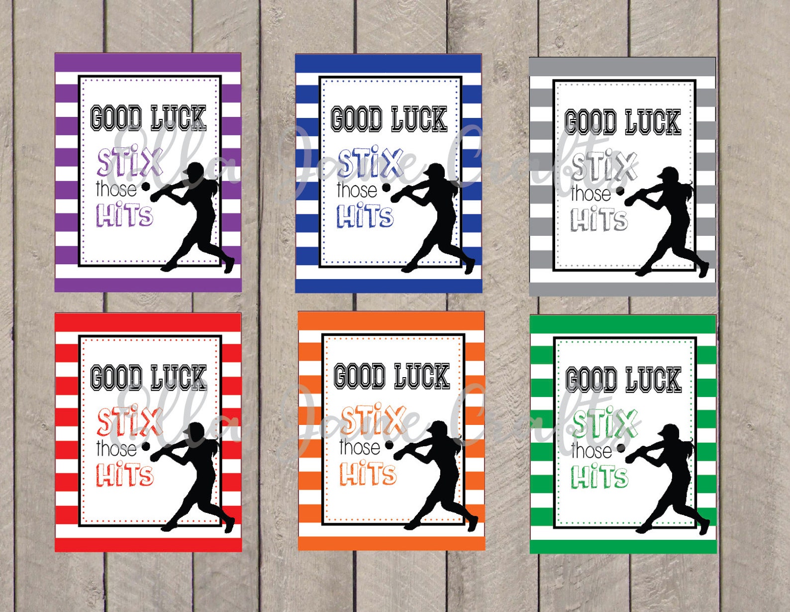 Softball Good Luck Favor Tags Softball Team Gifts Softball Etsy