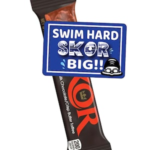 Swimming Good Luck Favor Tags- Swim Team Gifts, Good Luck Candy tags, Team Gifts, Swim gifts, PDF file Instant Download Snack Tag, Swim meet