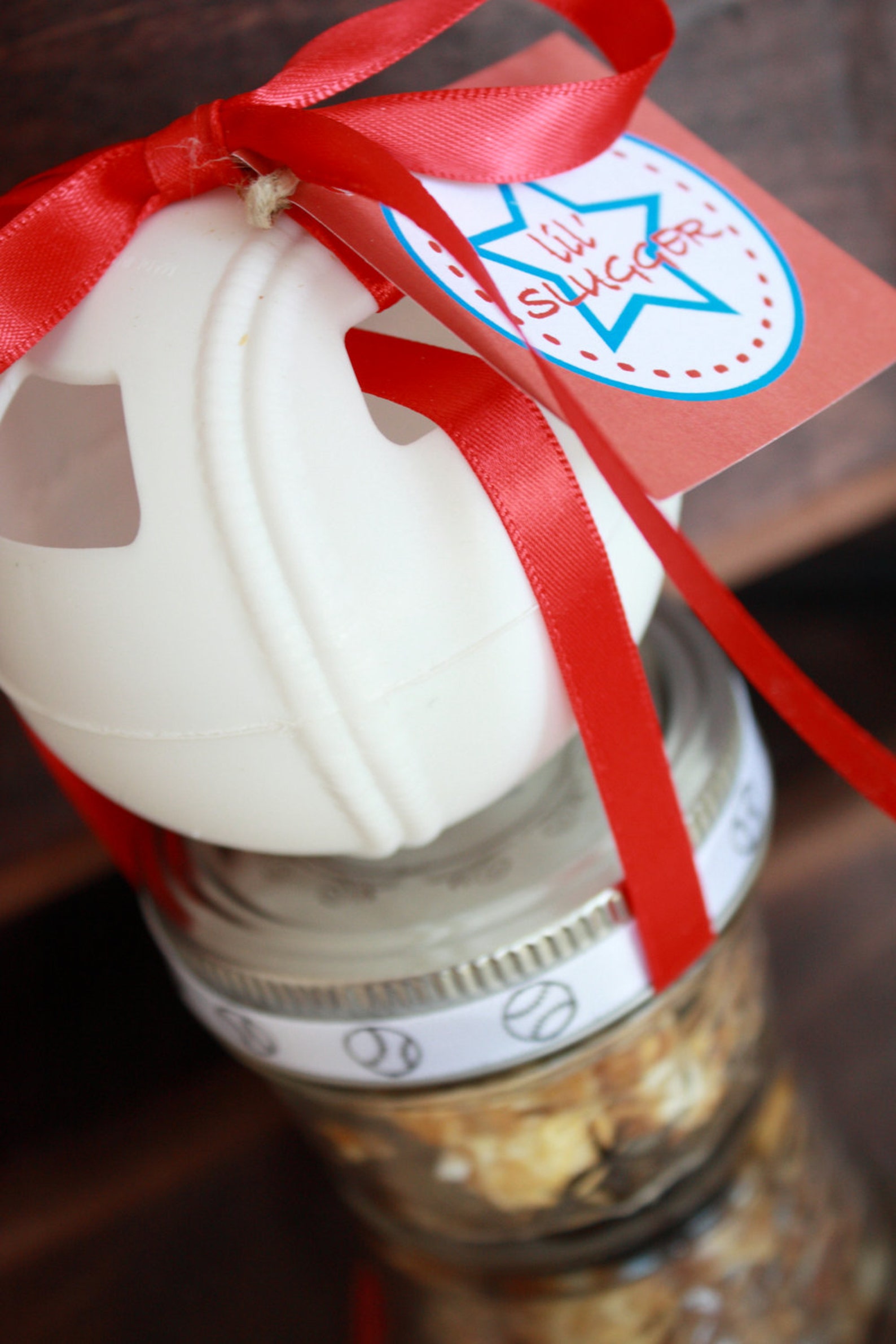 Baseball and Cracker Jacks Party Mason Jar Favor Lil' Etsy