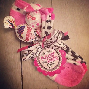Cheerleading Good Luck Favor Tags - PDF-bestand Instant Download Blaas hun sokken uit