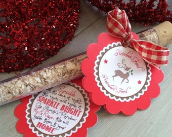 Reindeer Food for Kiddos on Christmas Eve- Christmas Party Favor- Test Tube Christmas Treats