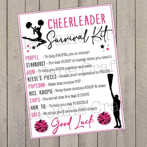 Cheerleading Survival Kits, Cheer Comp Kit, Cheer Camp Kit, Cheer Gifts- PDF file Survival Kit- INSTANT download PDF