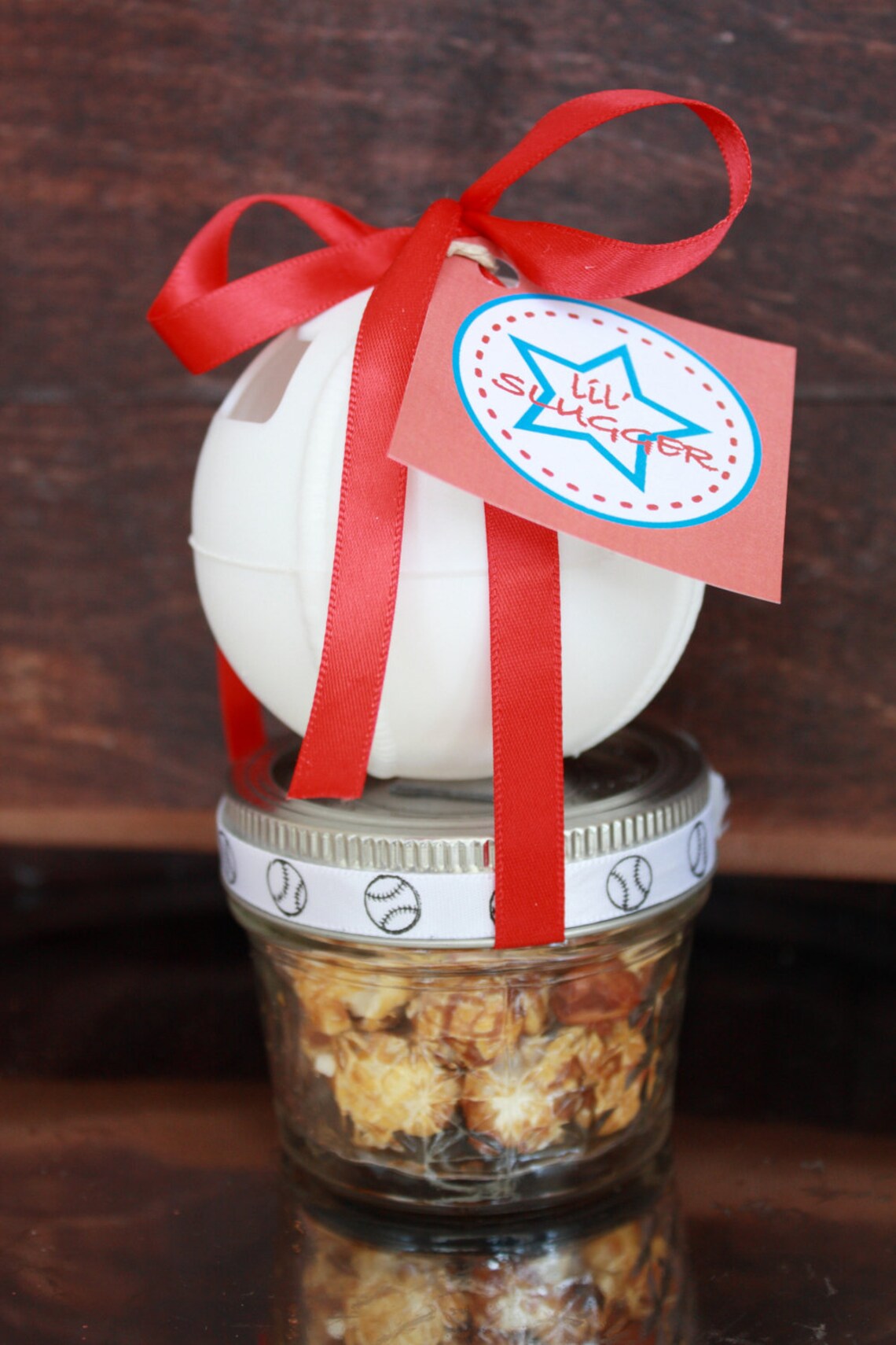 Baseball and Cracker Jacks Party Mason Jar Favor Lil' Etsy