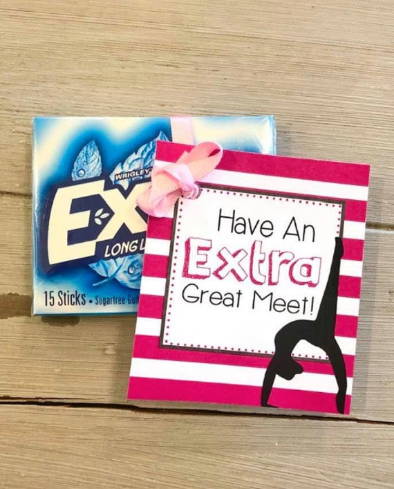 Gymnastics Good Luck Favor Tags, Gymnastics Gifts PDF CUSTOMIZED File Have  a Extra Great Meet Gift Tags 