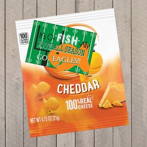 Voetbalteam geschenken, goudvis cadeau tag, voetbal geluk, voetbal gunst tags, voetbal tags, aangepaste cheer geschenken-PDF-bestand goudvis