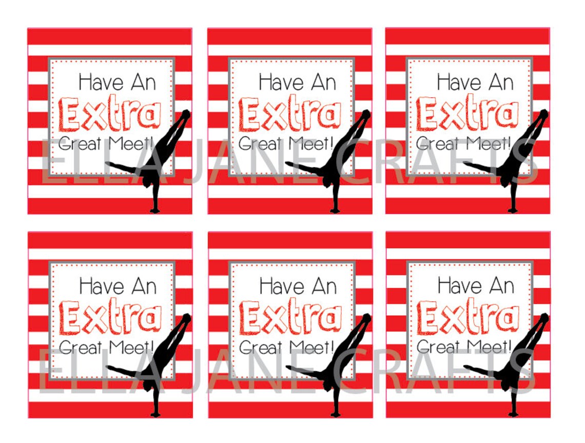 Gymnastics Team Gifts Gymnastics Gifts Good Luck Favor Tags Etsy