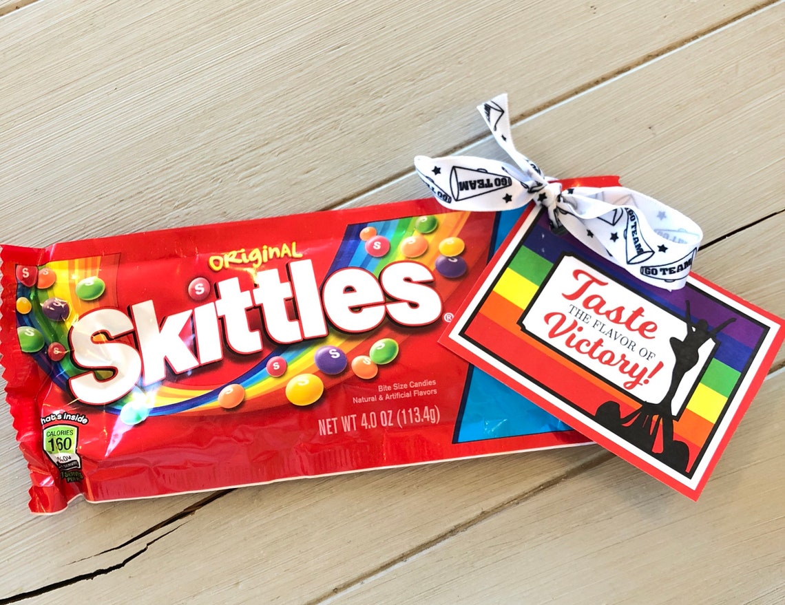 Cheerleading Gift Tags Cheer Competition Gifts Skittles Etsy