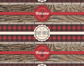 Lumberjack Baby Shower, Lumberjack Water Bottle Labels, Lumberjack Party- PDF File