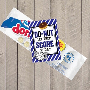 Cadeaux d'équipe, étiquette cadeau donut, équipe de volley-ball porte-bonheur, étiquettes de faveur de volley-ball, étiquettes volley-ball, TÉLÉCHARGEMENT IMMÉDIAT Télécharger Cheer Gifts - fichier PDF Donut