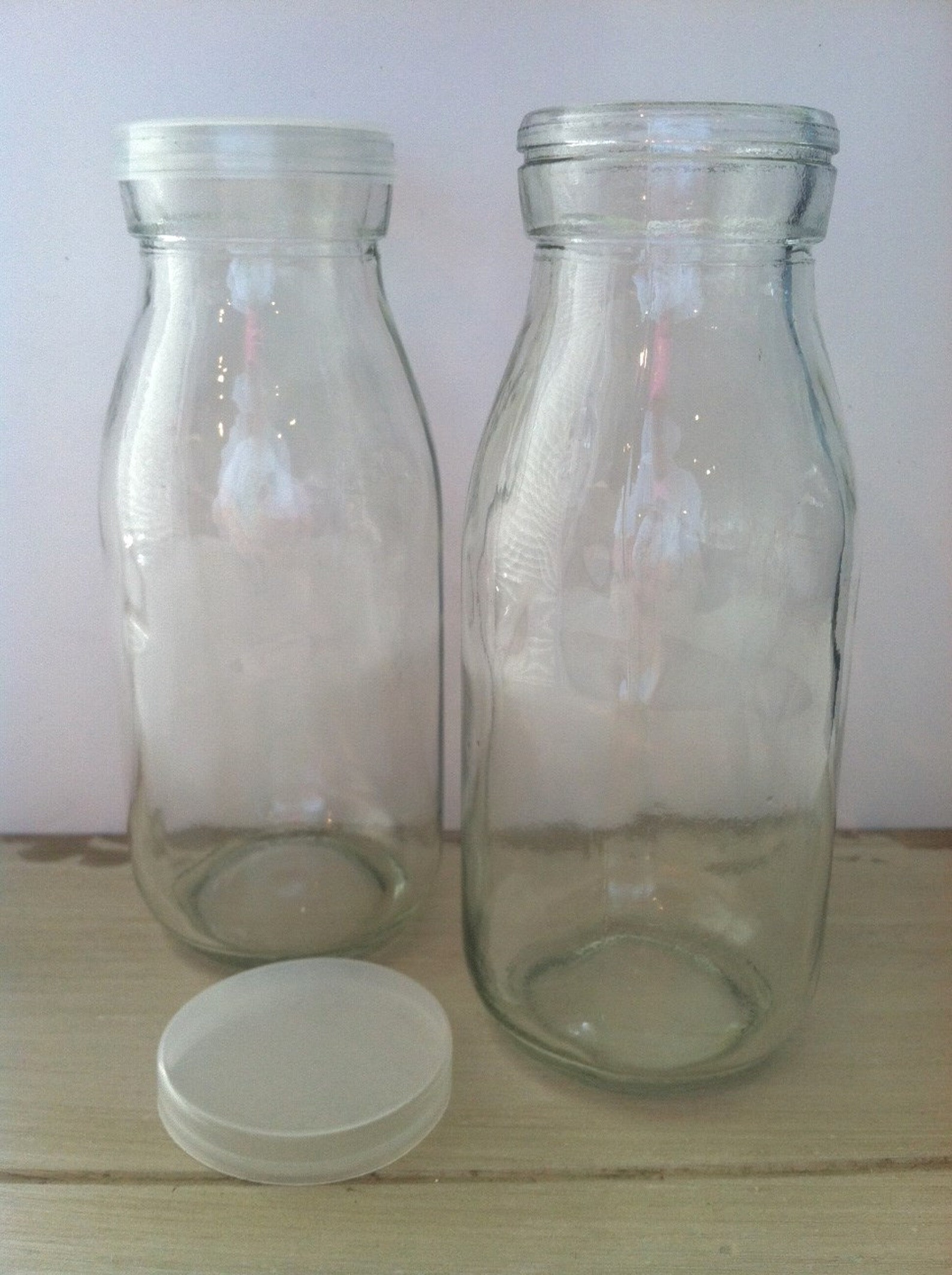 12 Lids for Glass Milk Jars Frosted Snap on Lids Etsy
