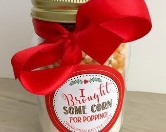 Christmas Popcorn Gift, Teacher Christmas GIft, Popcorn Wedding Favor, Corporate Christmas Gift, Wedding Favors